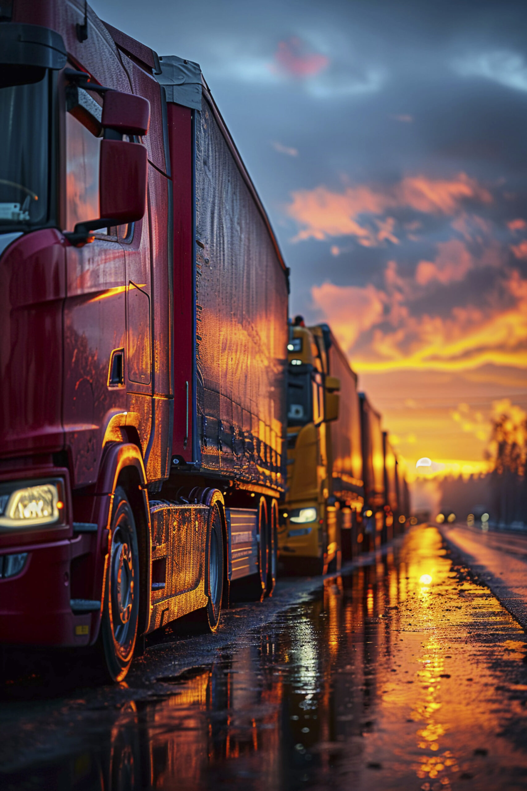 truck logistics operations dusk (1)